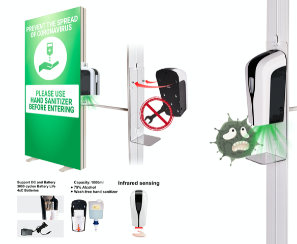 sanitizer.png Hand Sanitiser attaches to frames