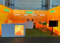 Rumenco stand 3 lightbox walls and counter